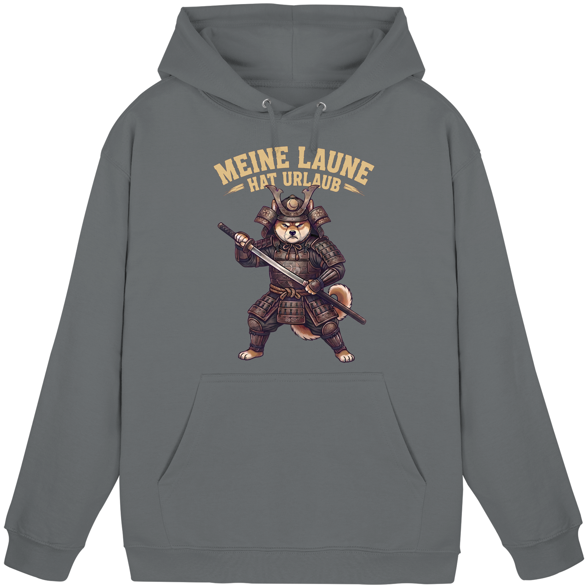 Meine Laune hat Urlaub – Lustiger Shiba Samurai Hund - Basic Unisex Hoodie