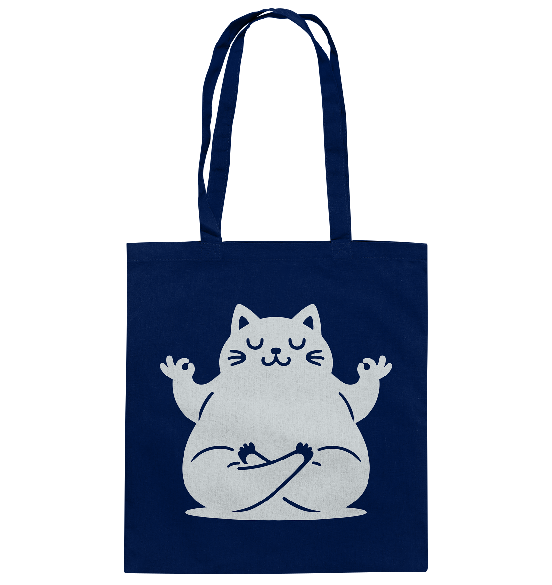 Funny yoga Cat - personalisierbar - Baumwolltasche
