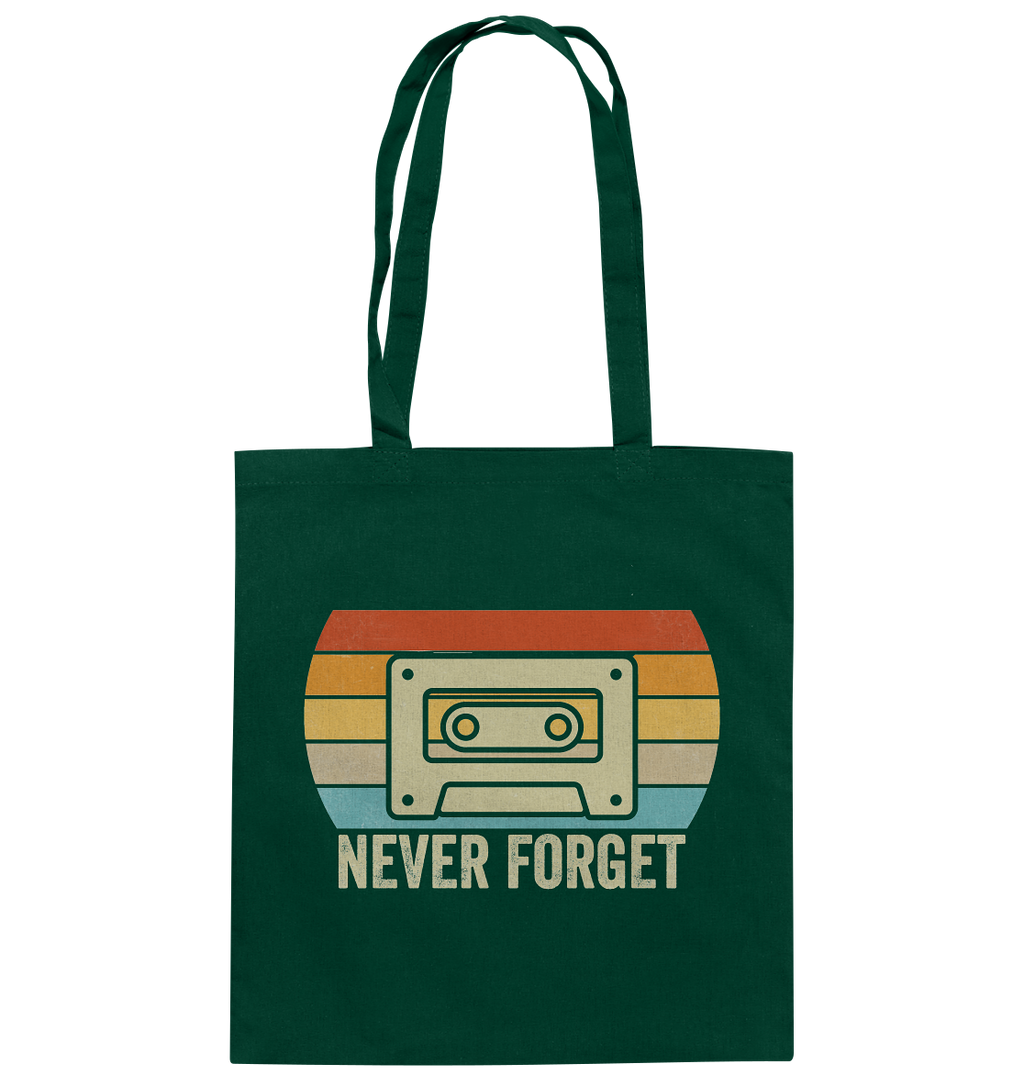 Never Forget Kassette 80's - Baumwolltasche