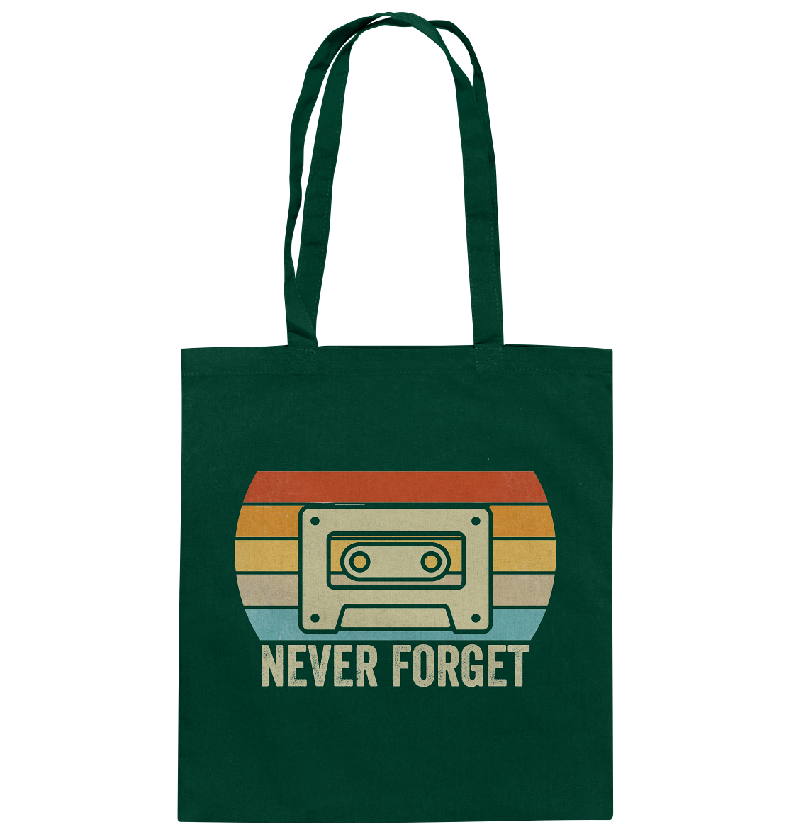 Never Forget Kassette 80's - Baumwolltasche