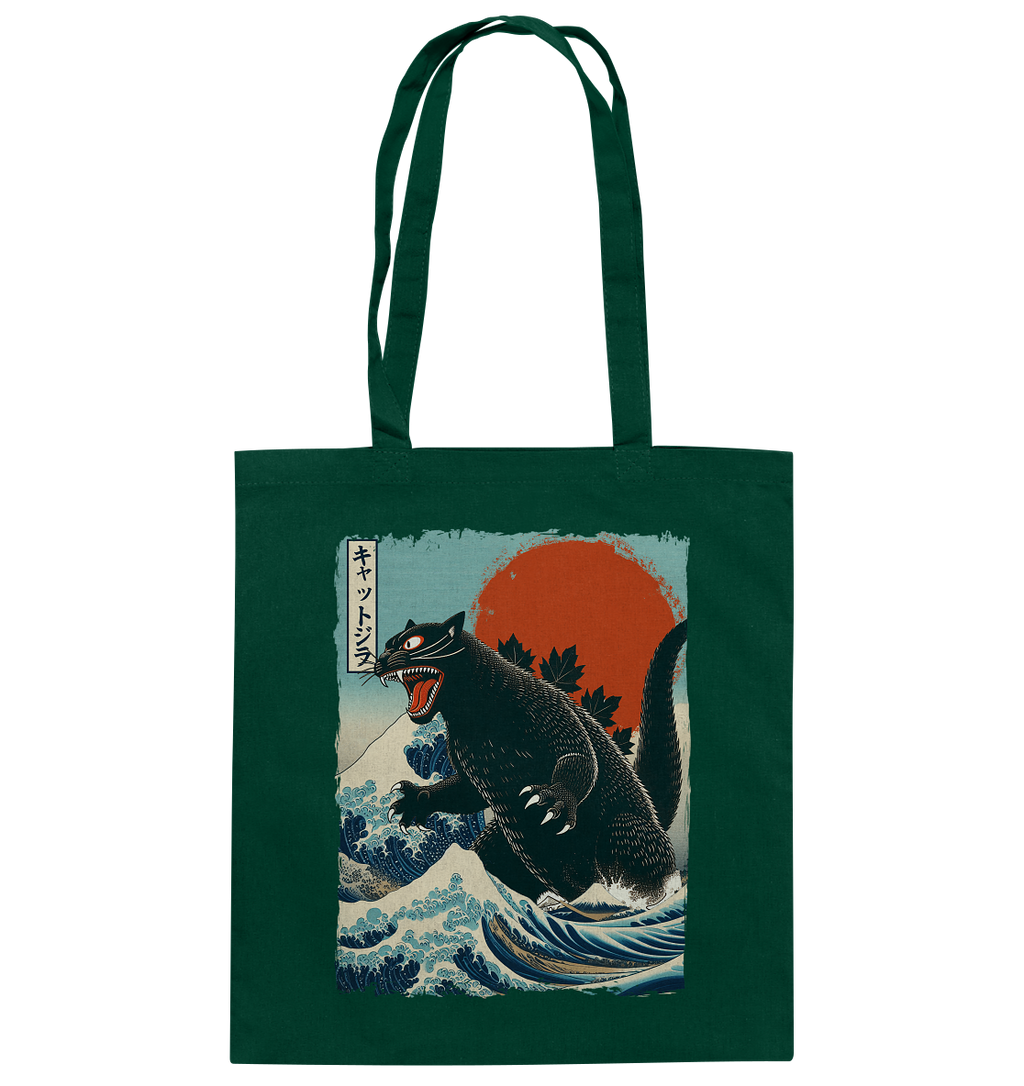 Cat - Zilla , Comic Style - Baumwolltasche