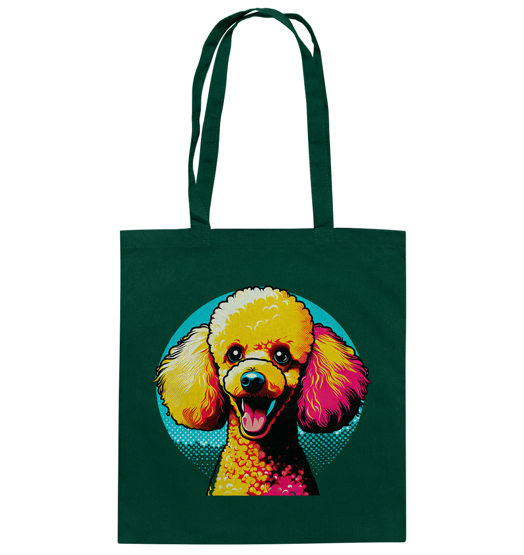 Pudel Pop Art - personalisierbar - Baumwolltasche