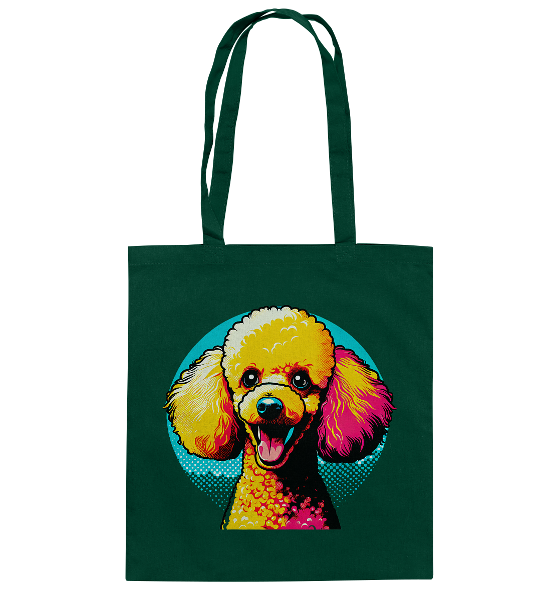 Pudel Pop Art - personalisierbar - Baumwolltasche