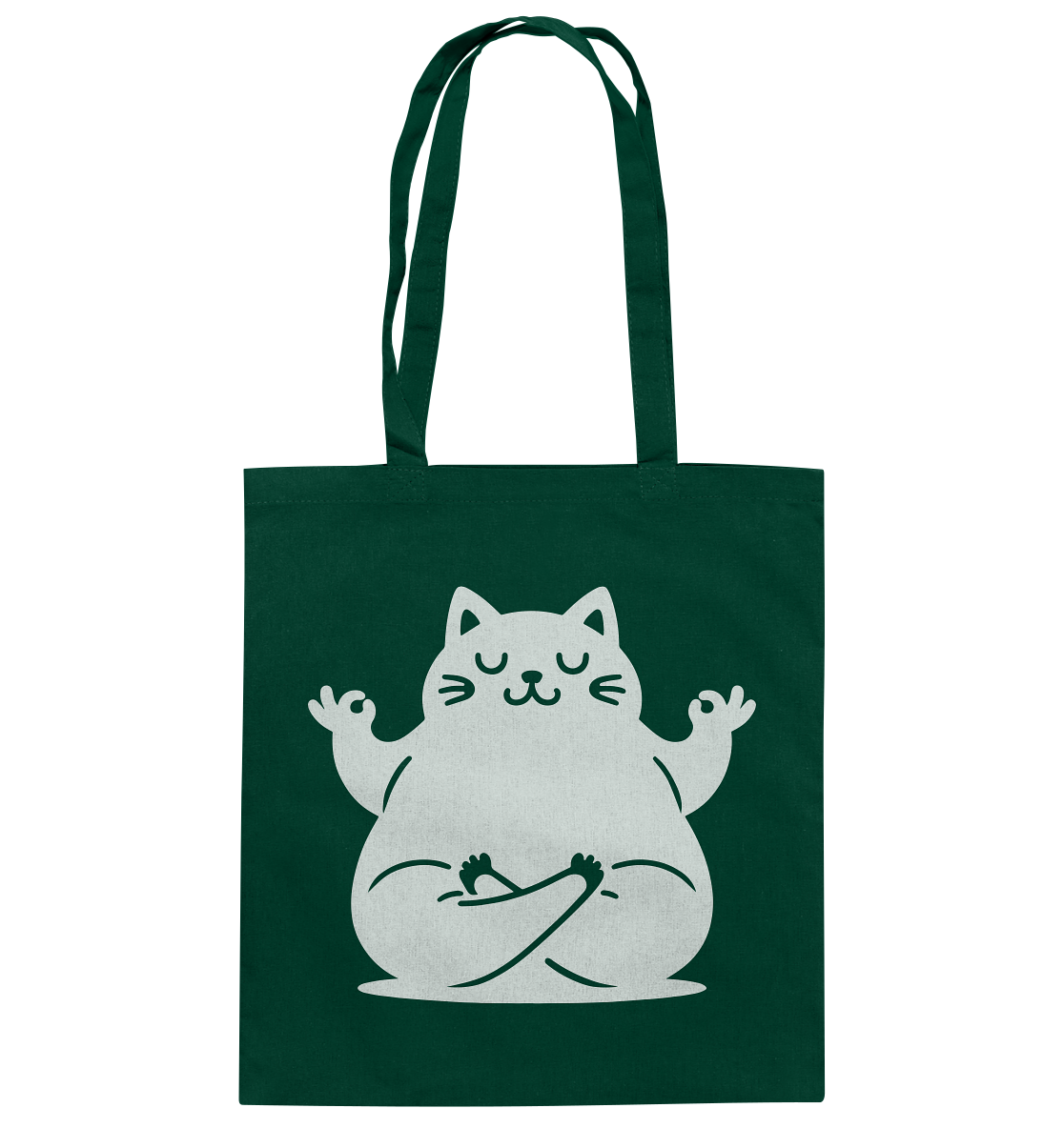 Lustige Yoga Katze - personalisierbar - Baumwolltasche