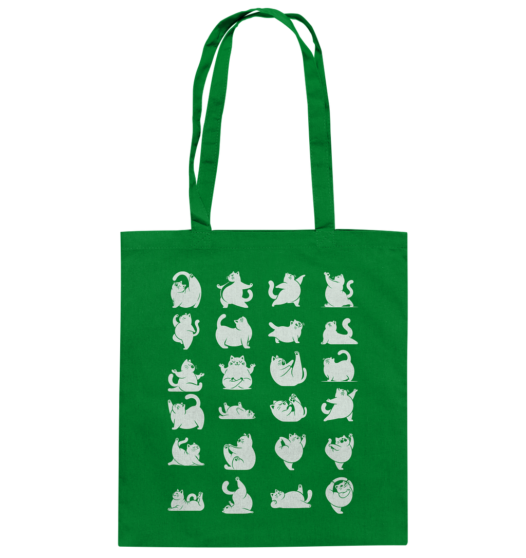 Katzen Yoga / Cat Yoga Fun - personalisierbar - Baumwolltasche