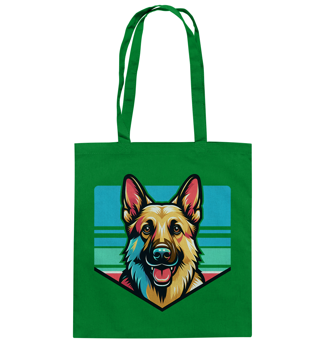 Schäferhund Pop Art - personalisierbar - Baumwolltasche