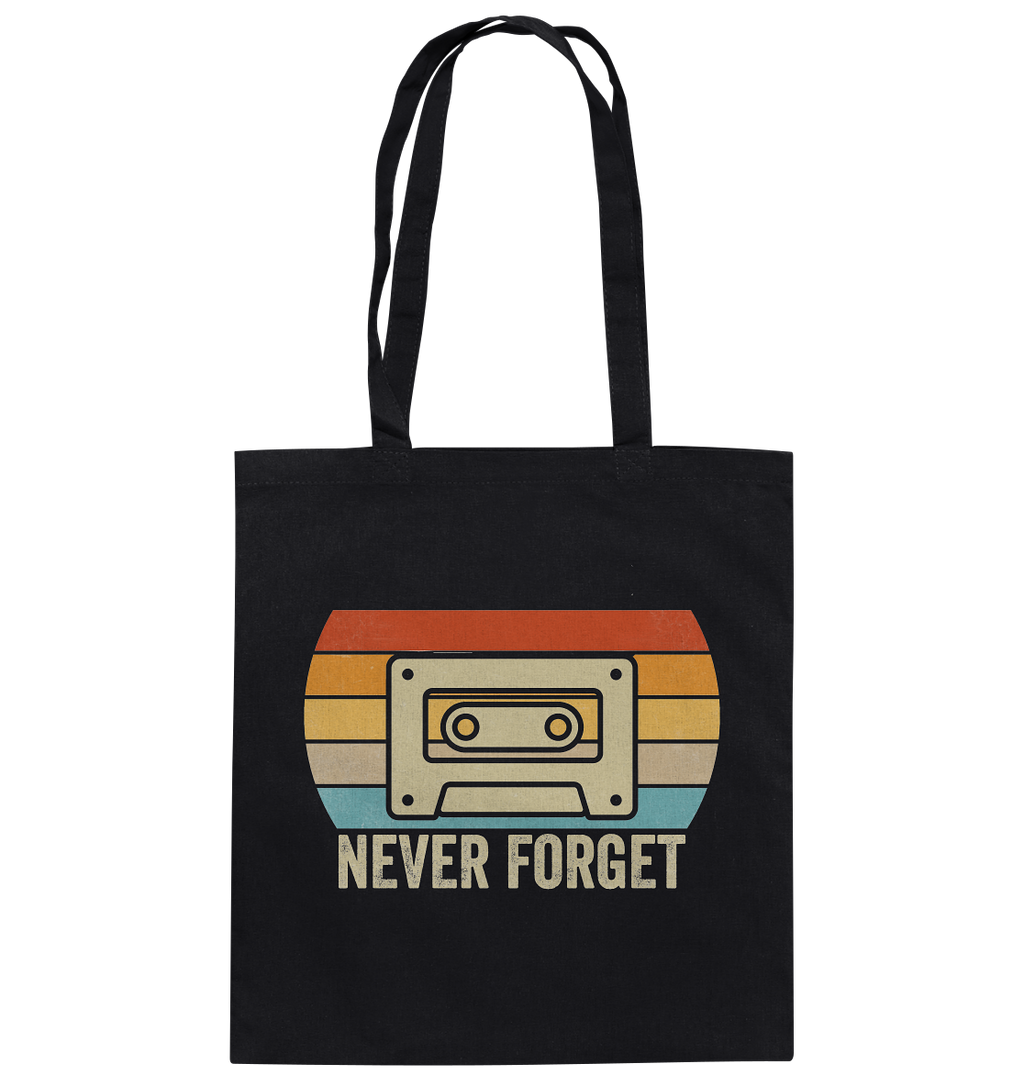 Never Forget Kassette 80's - Baumwolltasche