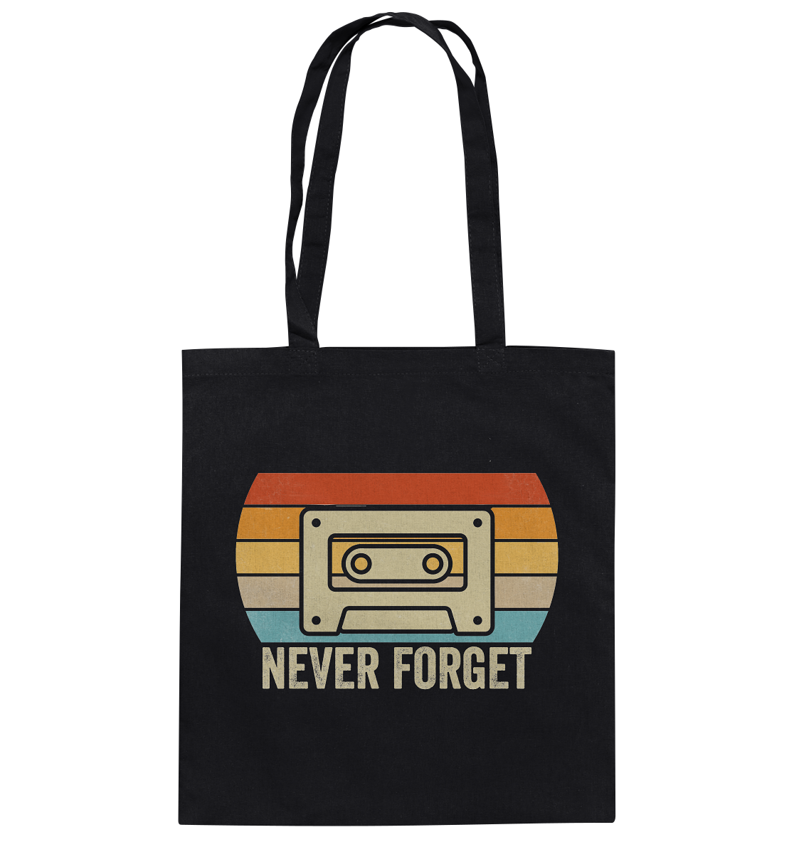 Never Forget Kassette 80's - Baumwolltasche