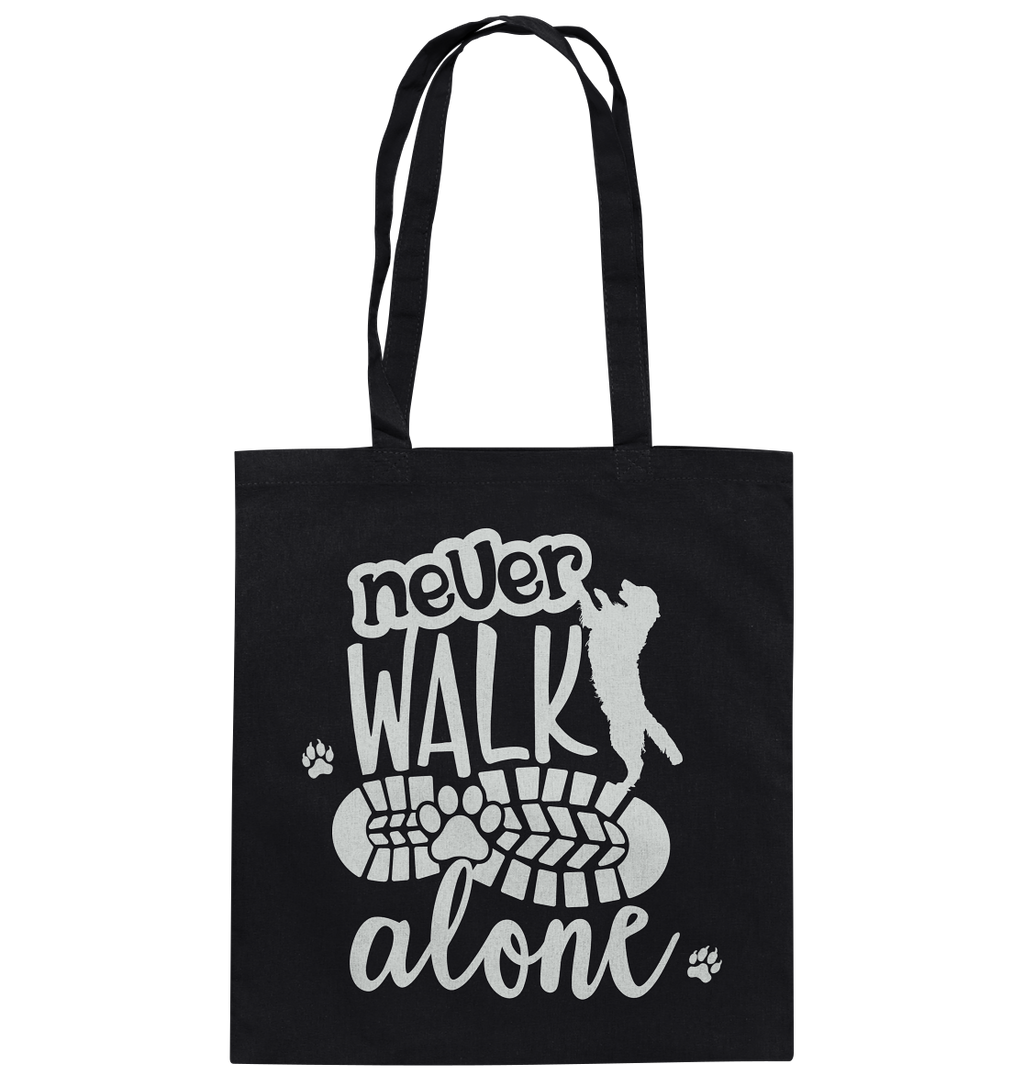 Hundefreunde You never walk alone - personalisierbar - Baumwolltasche