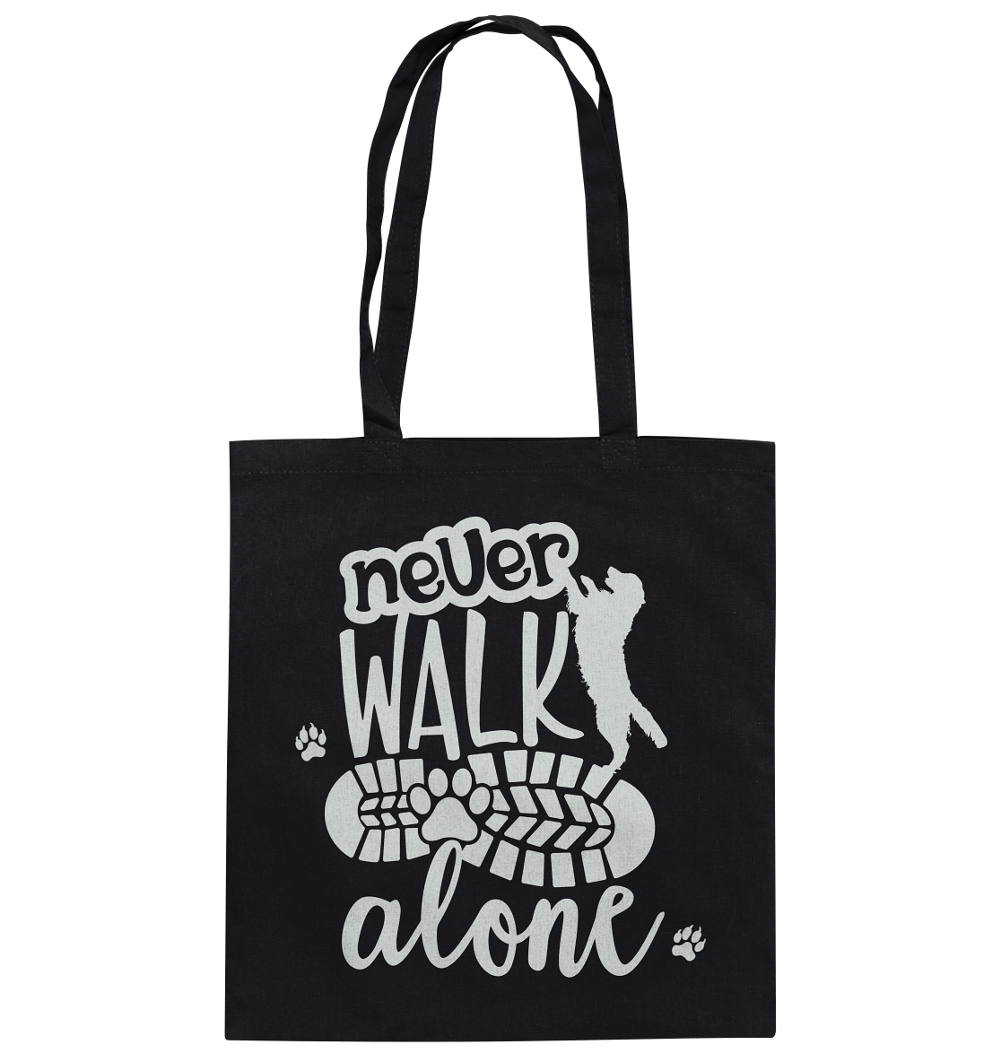 Hundefreunde You never walk alone - personalisierbar - Baumwolltasche