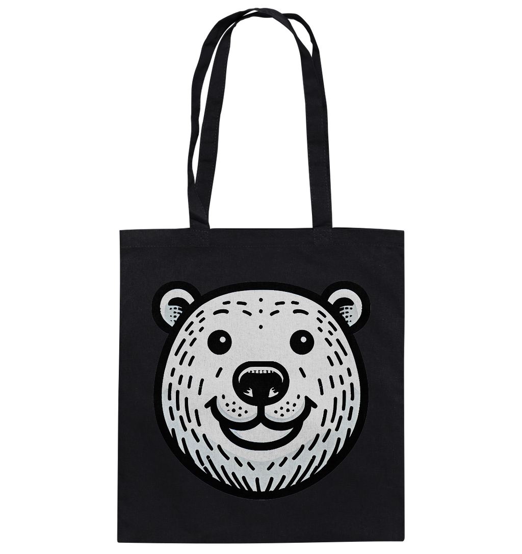 Lustiges Eisbär Gesicht   - personalisierbar  - Baumwolltasche