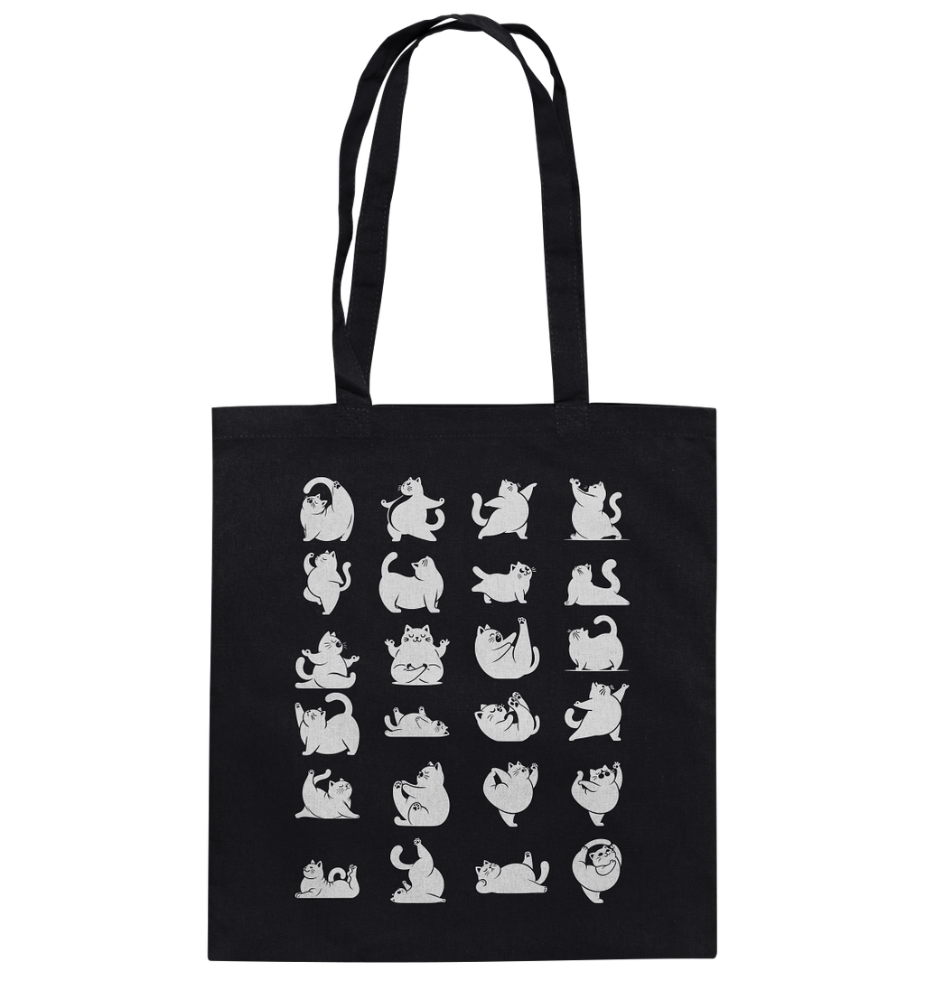 Katzen Yoga / Cat Yoga Fun - personalisierbar - Baumwolltasche