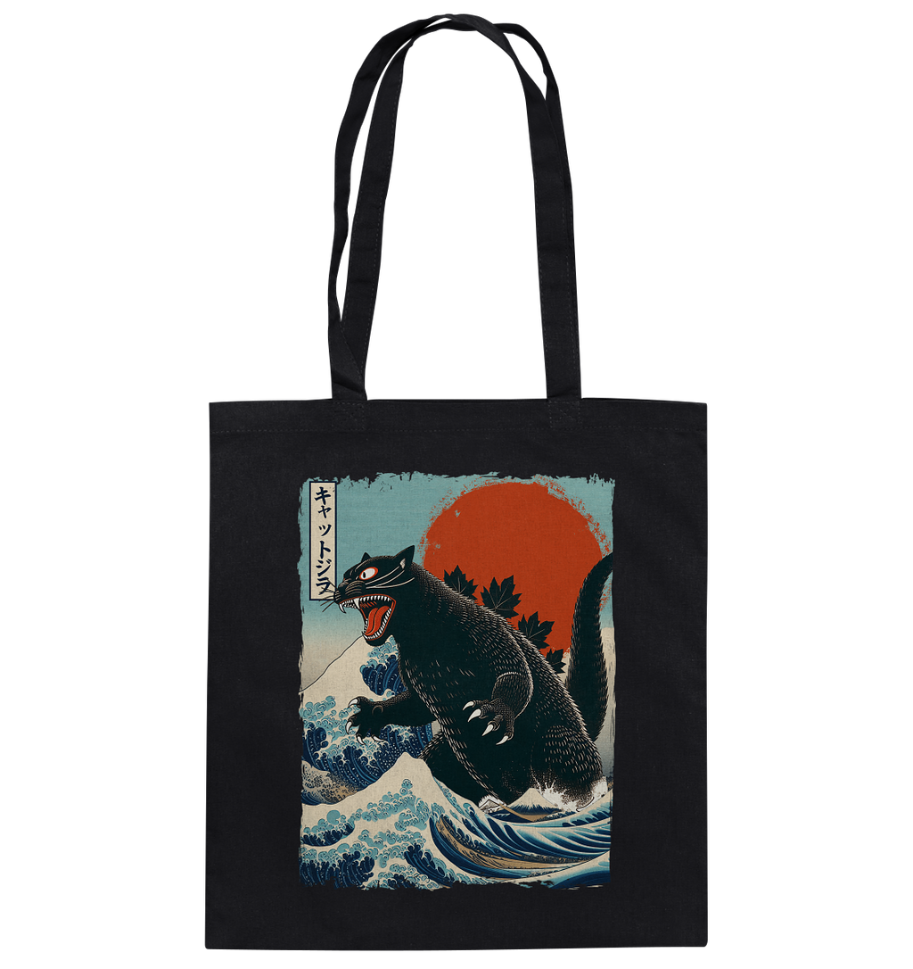 Cat - Zilla , Comic Style - Baumwolltasche