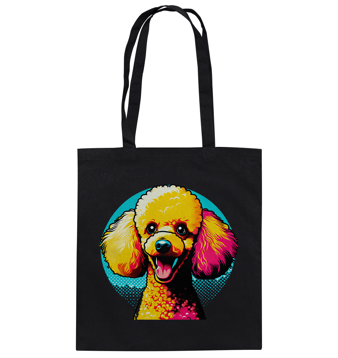 Pudel Pop Art - personalisierbar - Baumwolltasche