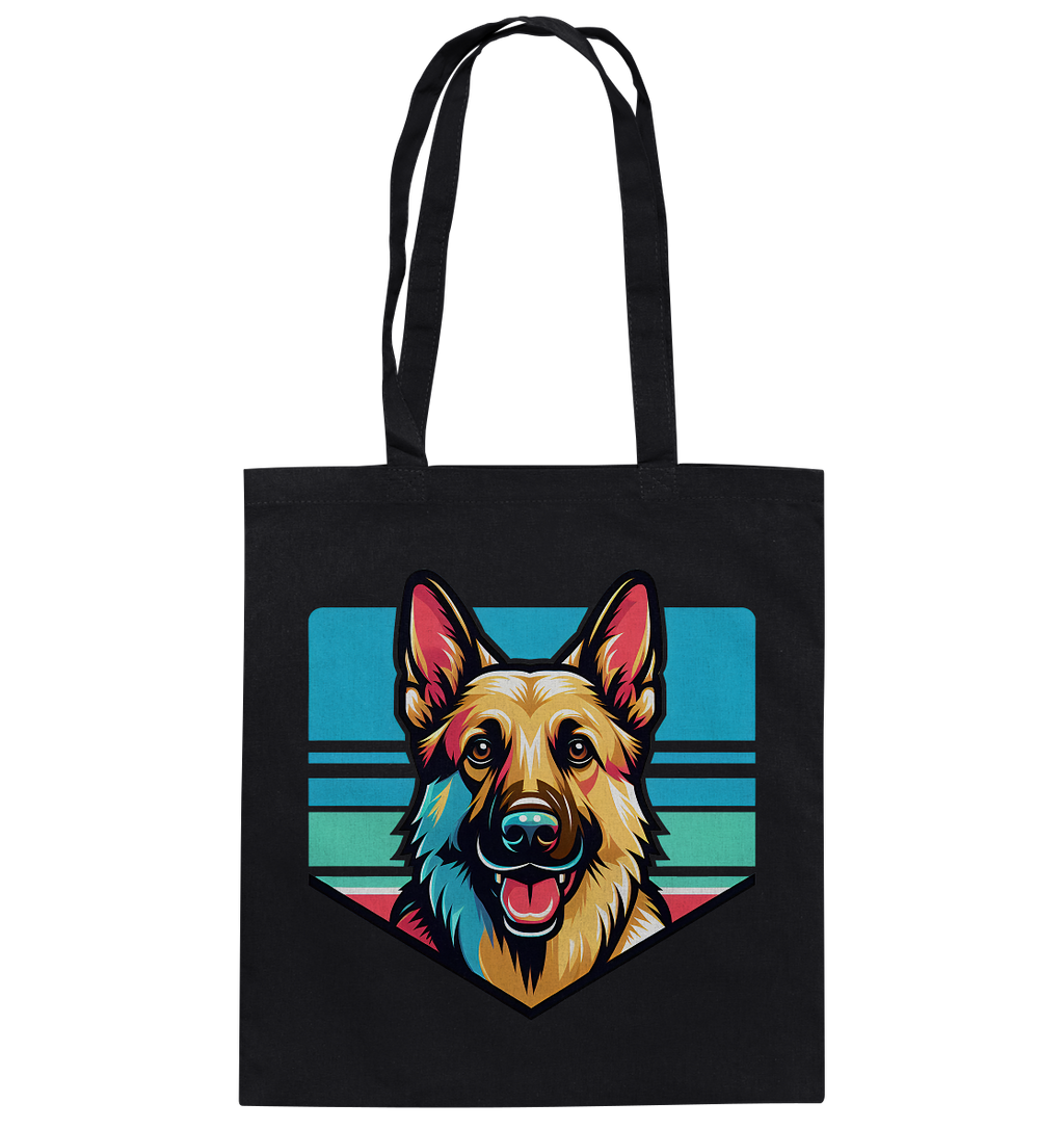 Schäferhund Pop Art - personalisierbar - Baumwolltasche