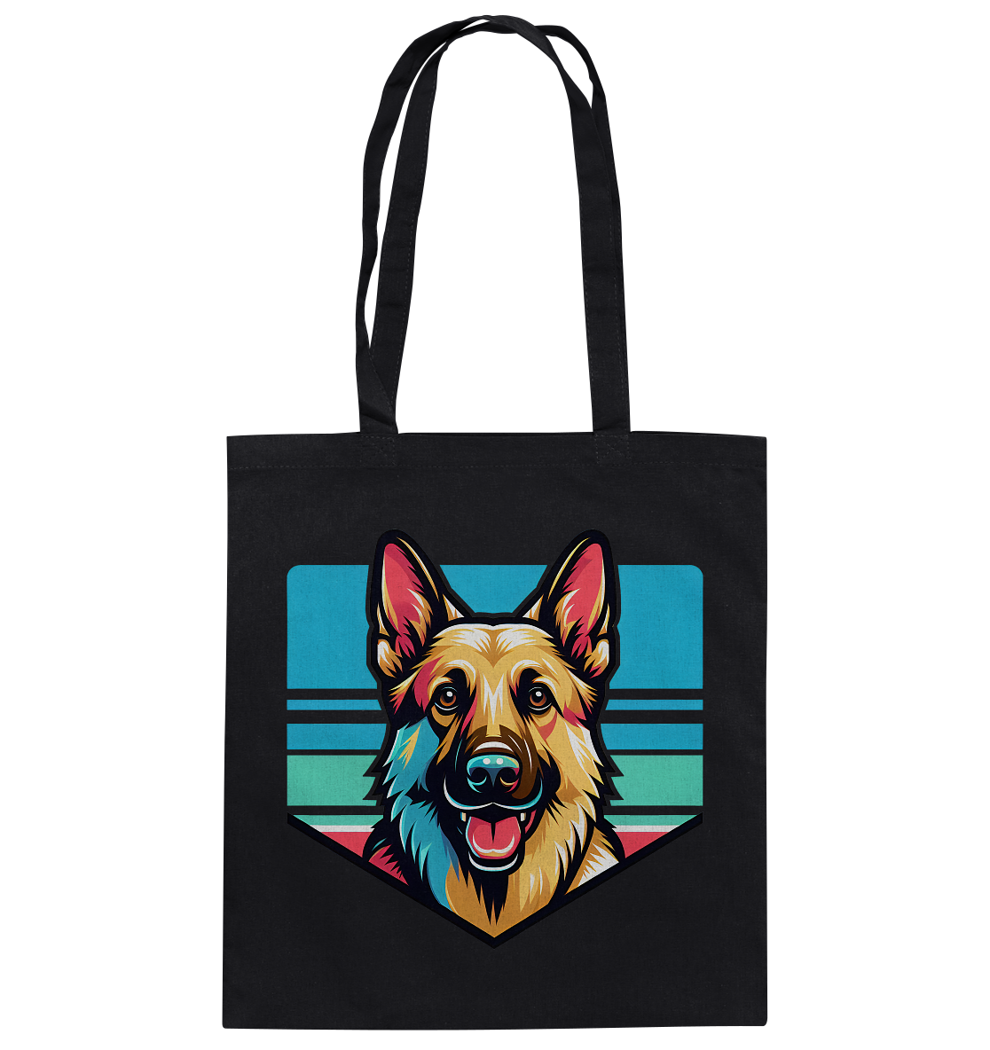 Schäferhund Pop Art - personalisierbar - Baumwolltasche