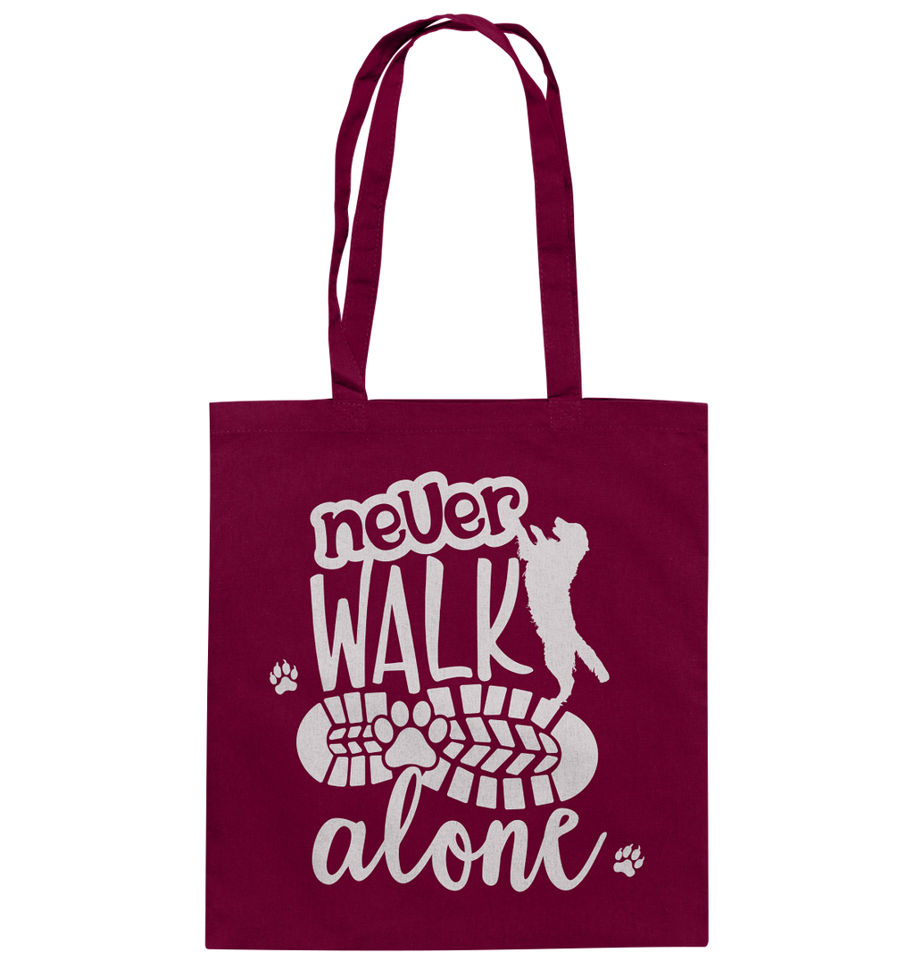 Hundefreunde You never walk alone - personalisierbar - Baumwolltasche