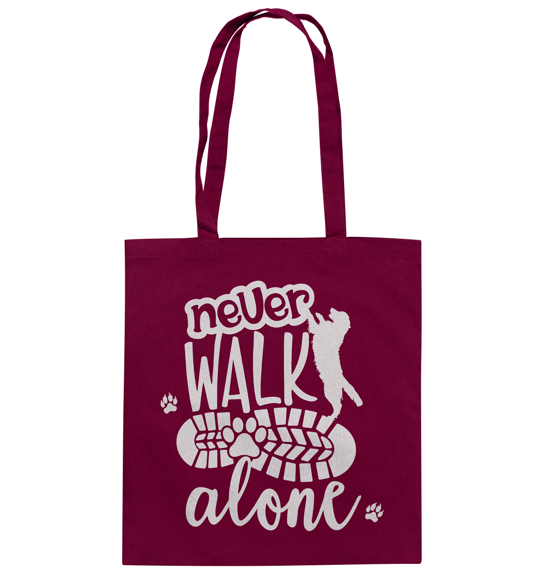 Hundefreunde You never walk alone - personalisierbar - Baumwolltasche
