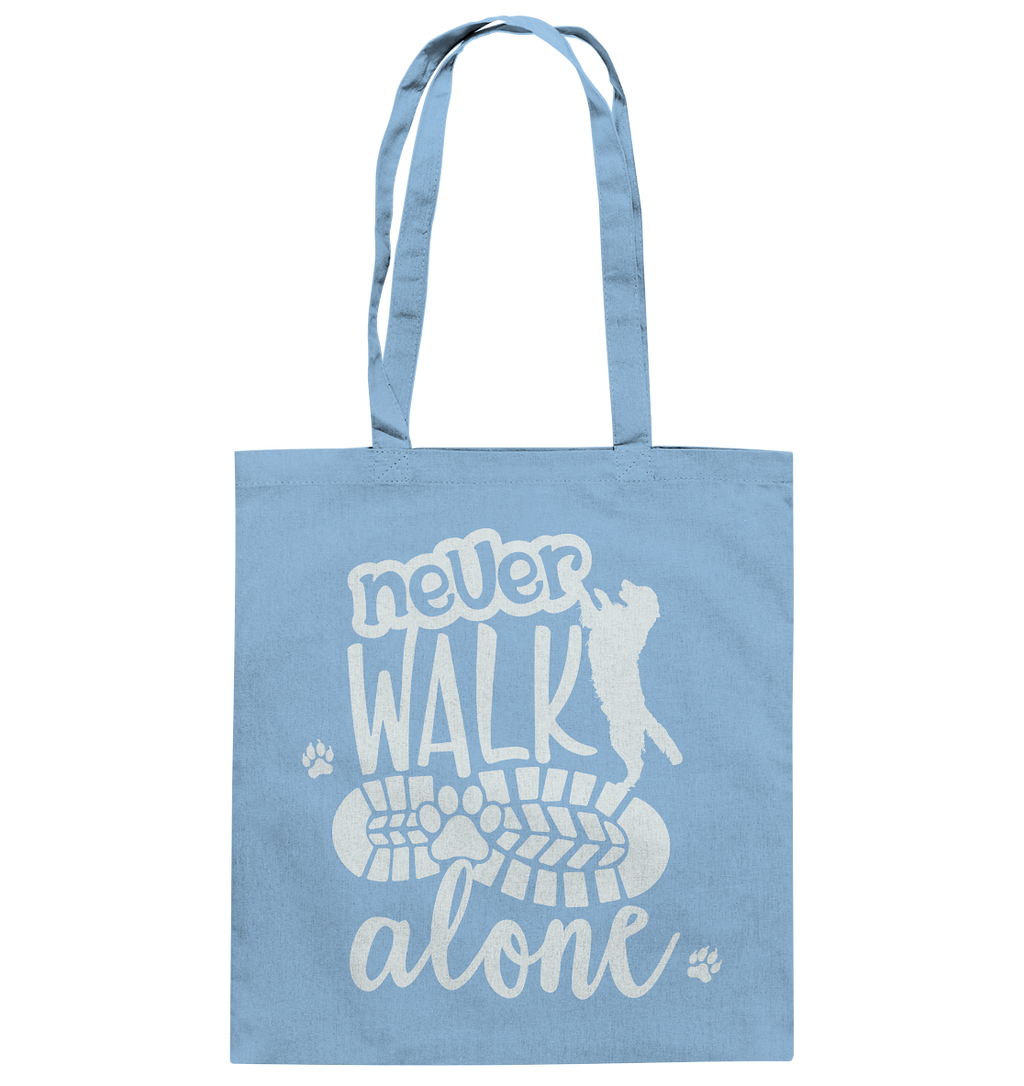 Hundefreunde You never walk alone - personalisierbar - Baumwolltasche