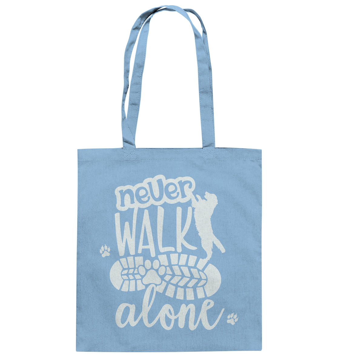 Hundefreunde You never walk alone - personalisierbar - Baumwolltasche