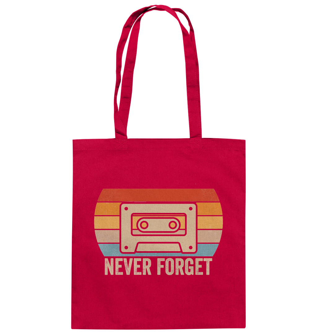 Never Forget Kassette 80's - Baumwolltasche
