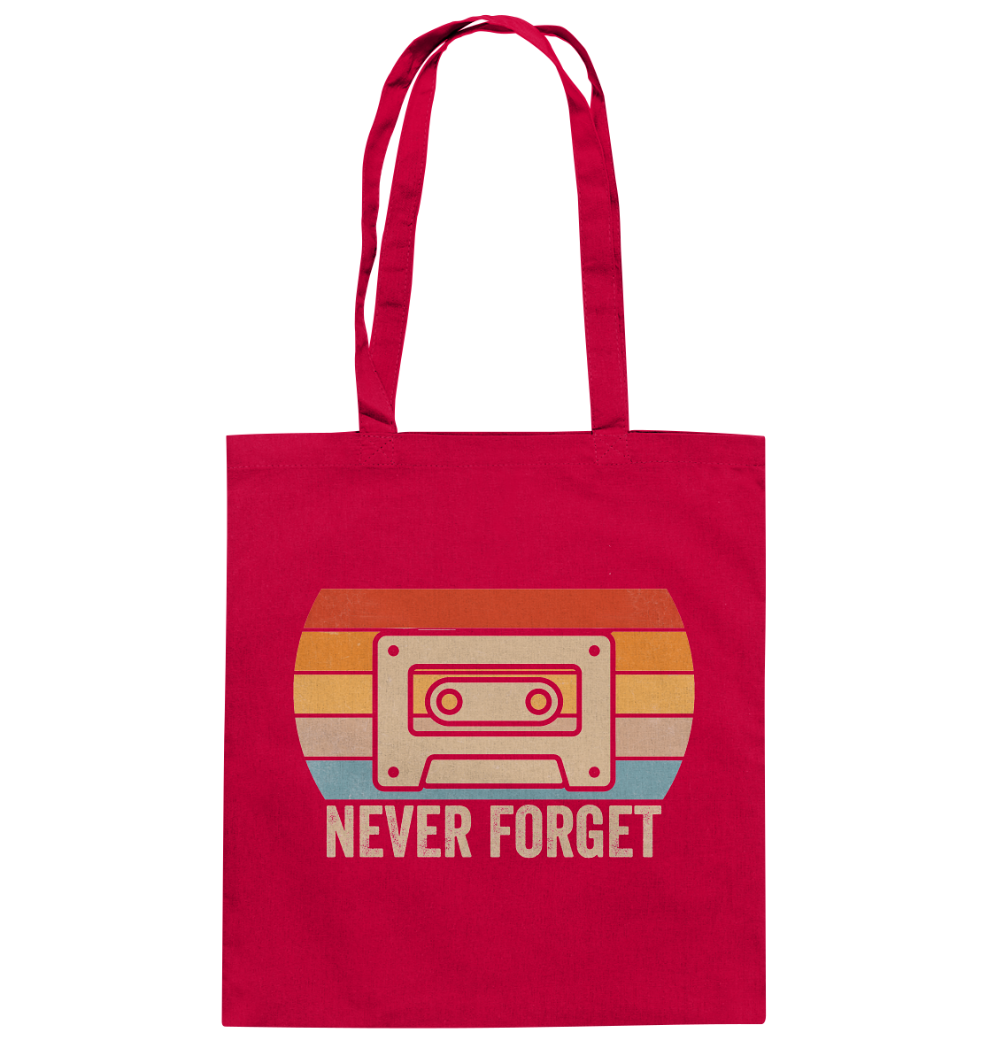 Never Forget Kassette 80's - Baumwolltasche