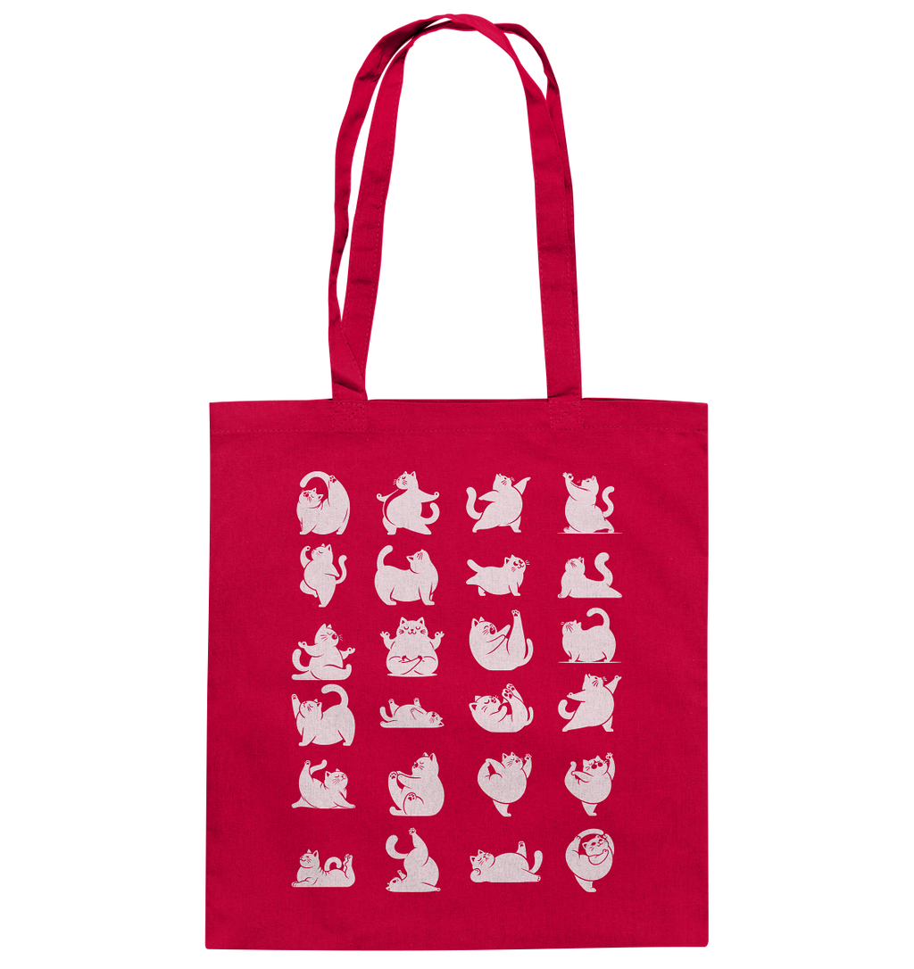 Katzen Yoga / Cat Yoga Fun - personalisierbar - Baumwolltasche