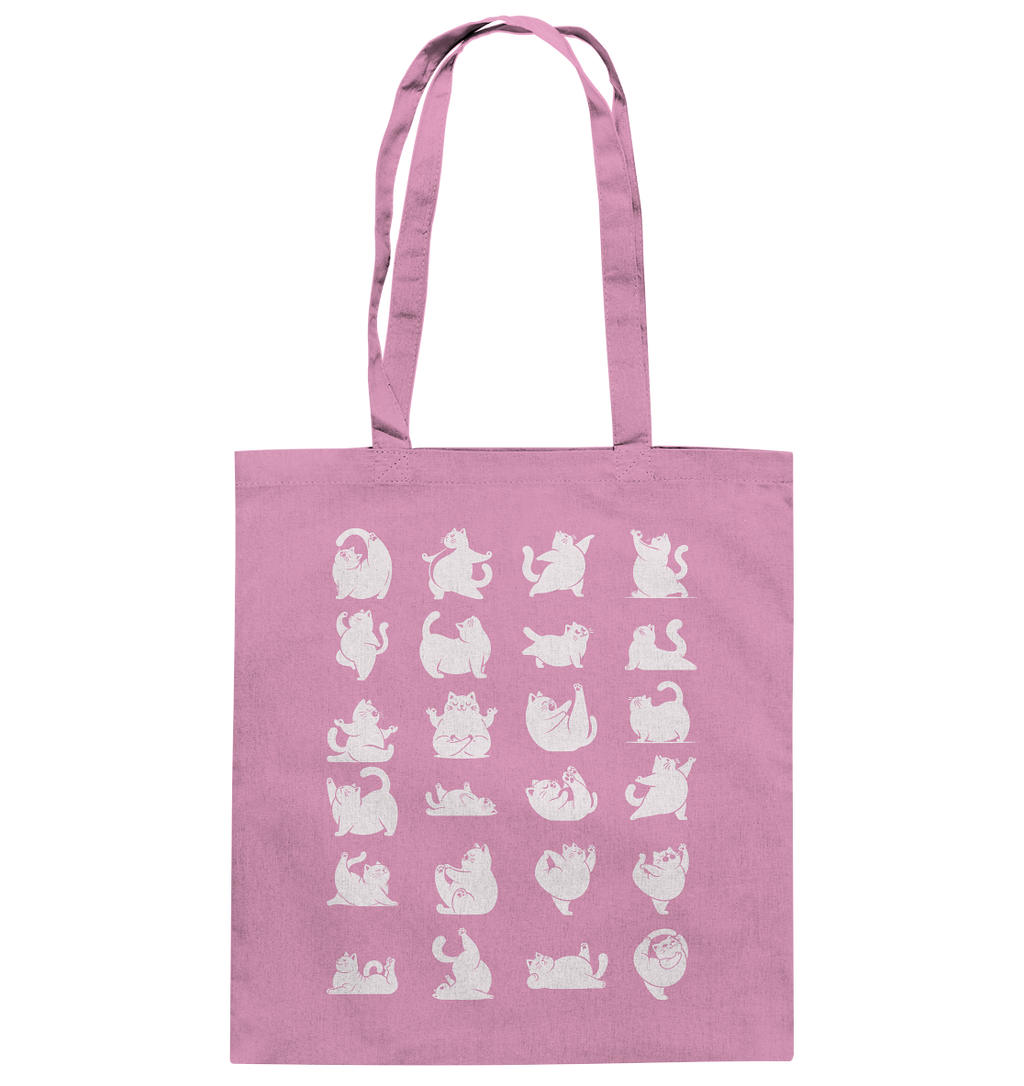Katzen Yoga / Cat Yoga Fun - personalisierbar - Baumwolltasche
