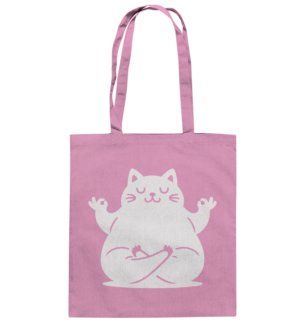 Funny yoga Cat - personalisierbar - Baumwolltasche