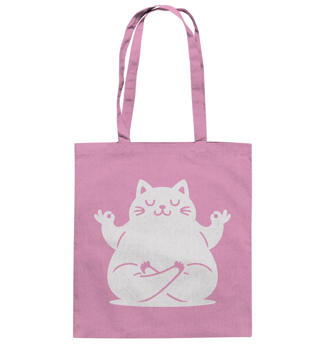 Lustige Yoga Katze - personalisierbar - Baumwolltasche