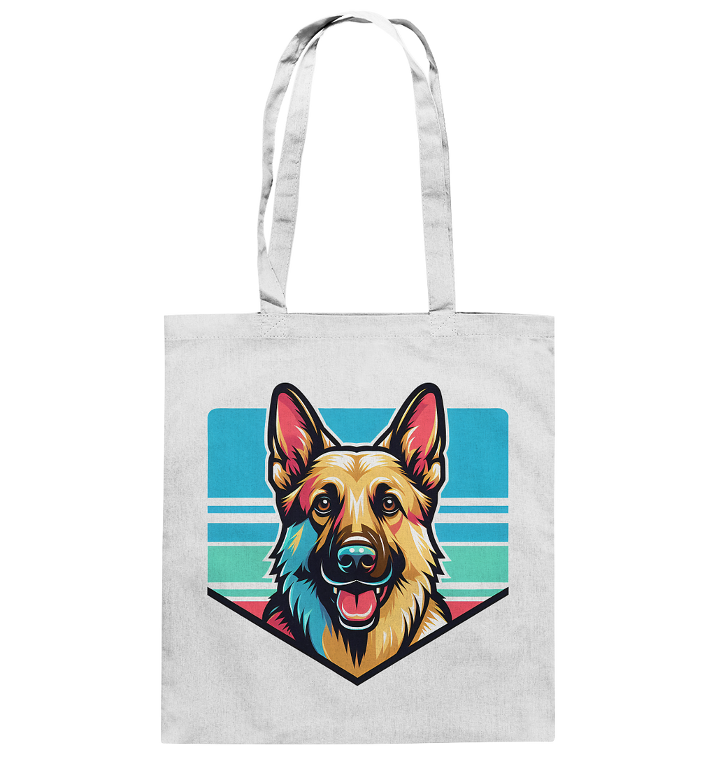 Schäferhund Pop Art - personalisierbar - Baumwolltasche