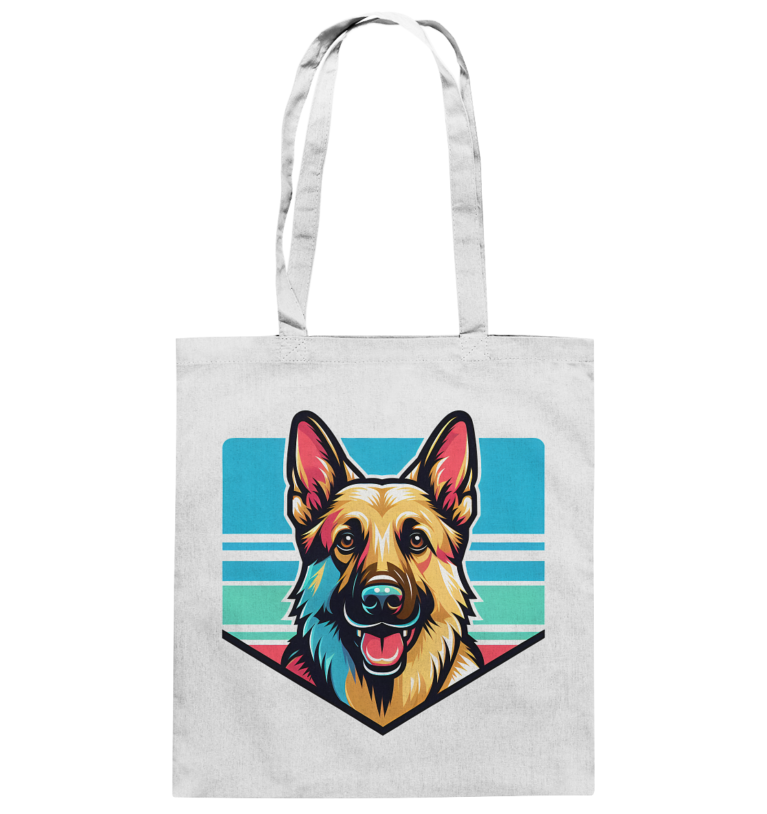 Schäferhund Pop Art - personalisierbar - Baumwolltasche
