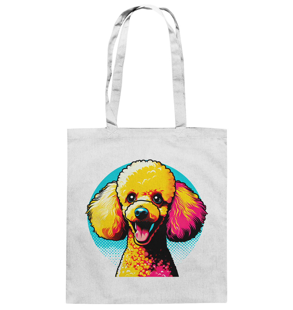 Pudel Pop Art - personalisierbar - Baumwolltasche