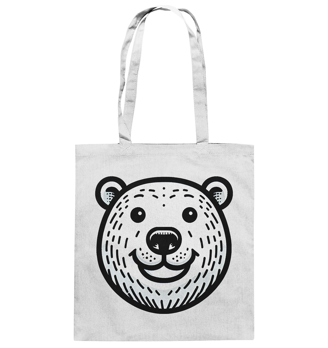 Lustiges Eisbär Gesicht   - personalisierbar  - Baumwolltasche