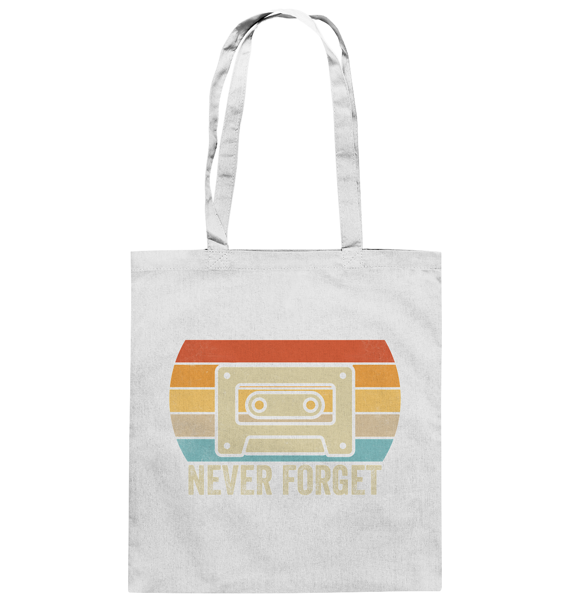 Never Forget Kassette 80's - Baumwolltasche