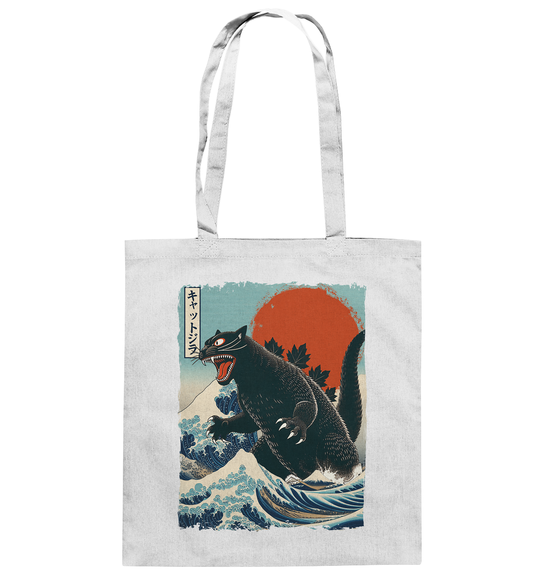 Cat - Zilla , Comic Style - Baumwolltasche
