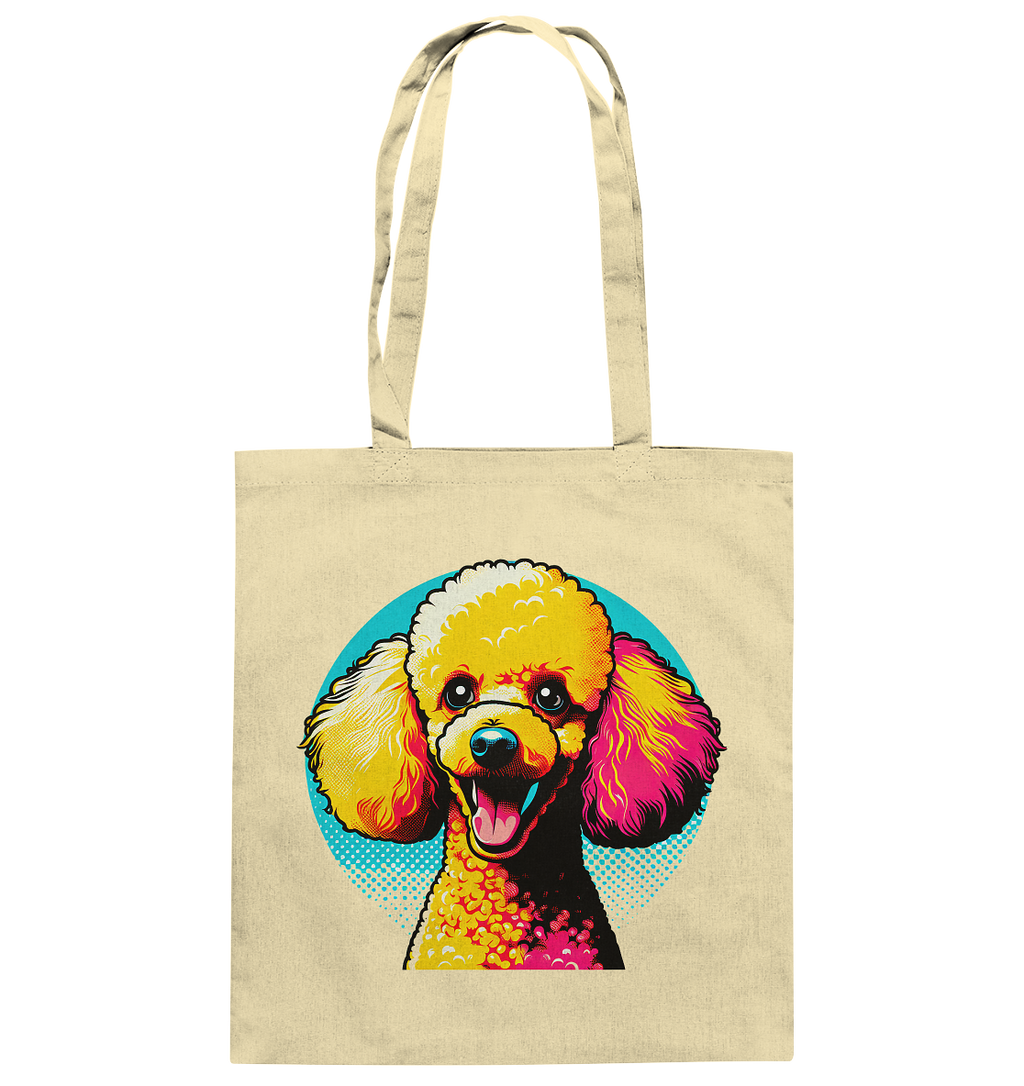 Pudel Pop Art - personalisierbar - Baumwolltasche