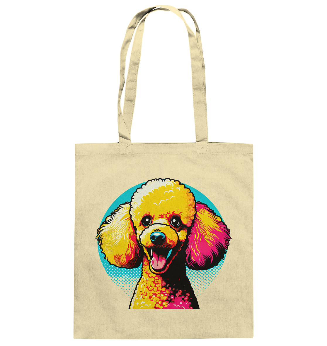 Pudel Pop Art - personalisierbar - Baumwolltasche