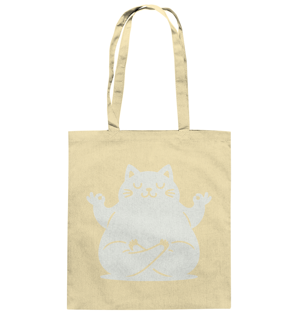 Lustige Yoga Katze - personalisierbar - Baumwolltasche