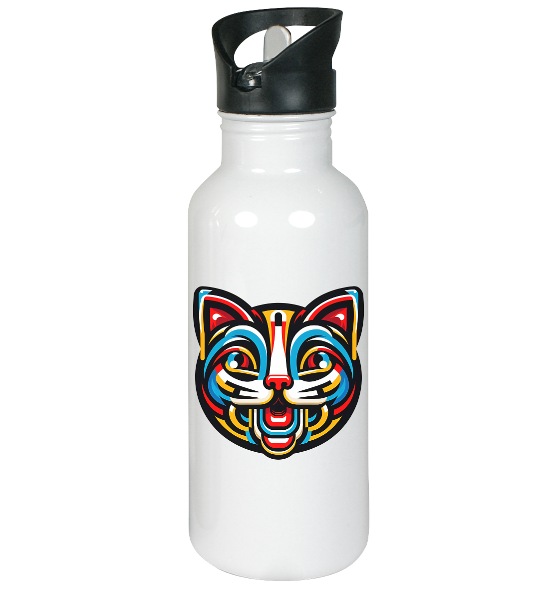 Pop Art Katze  - Edelstahl-Trinkflasche