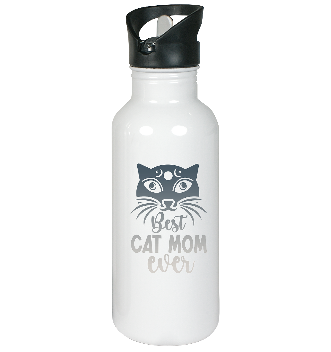 Best Cat Mum ever personalisierbar - Edelstahl-Trinkflasche