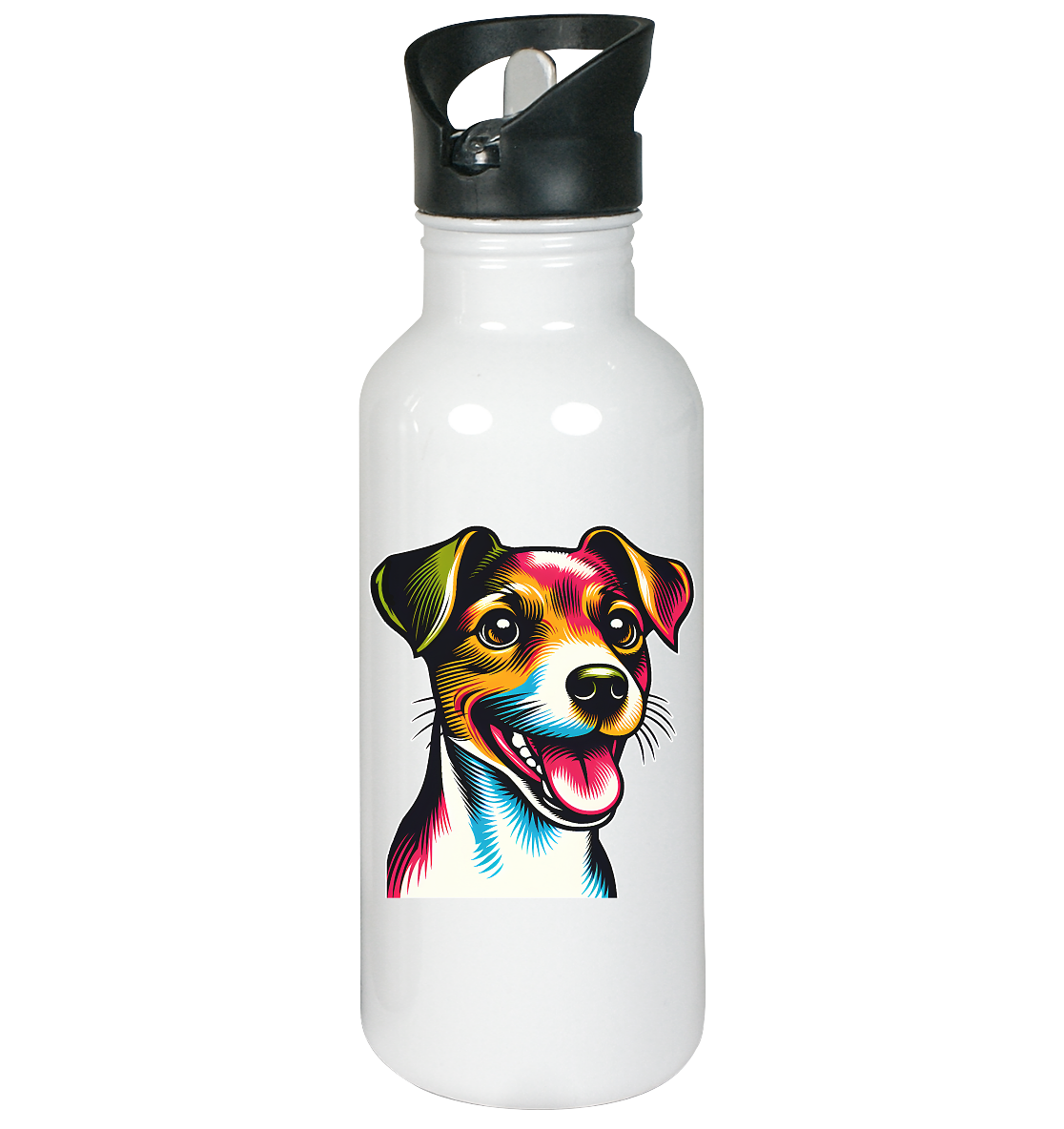 Jack Russell Terrier Pop Art - Edelstahl-Trinkflasche