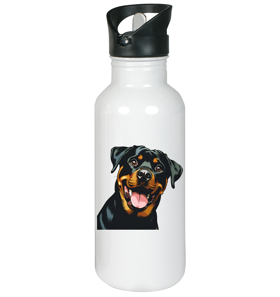Rottweiler  Comic - personalisierbar - Edelstahl-Trinkflasche