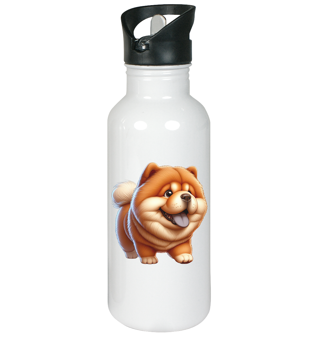Chow Chow Cartoon Hund - personalisierbar - Edelstahl-Trinkflasche