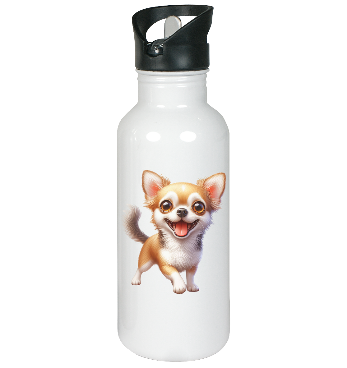 Chihuahua Cartoon - personalisierbar - Edelstahl-Trinkflasche