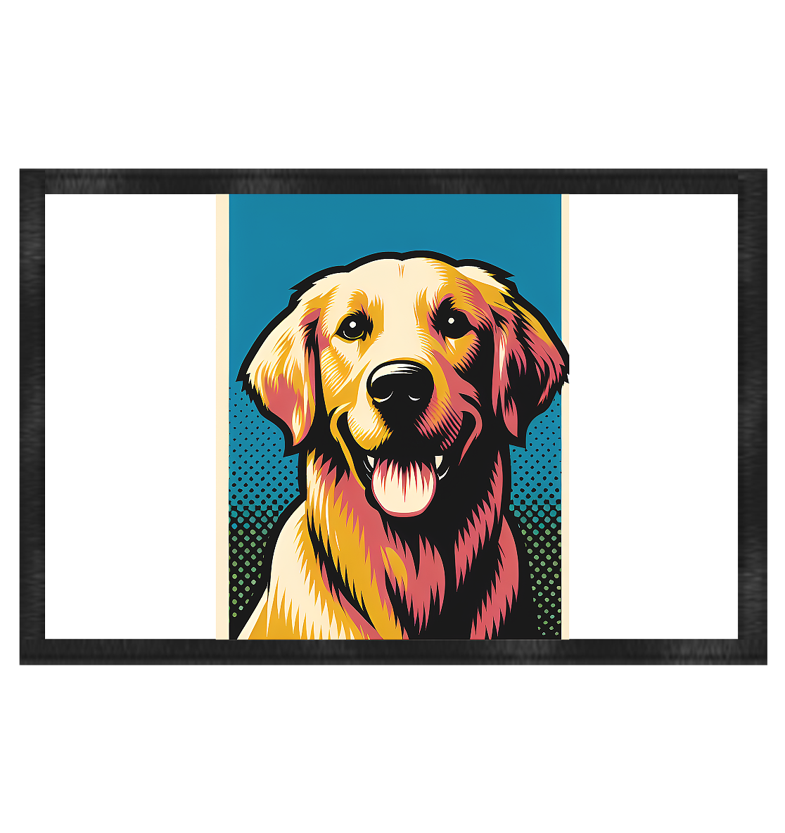 Golden Retriever Pop Art - personalisierbar - Fußmatte 60x40cm