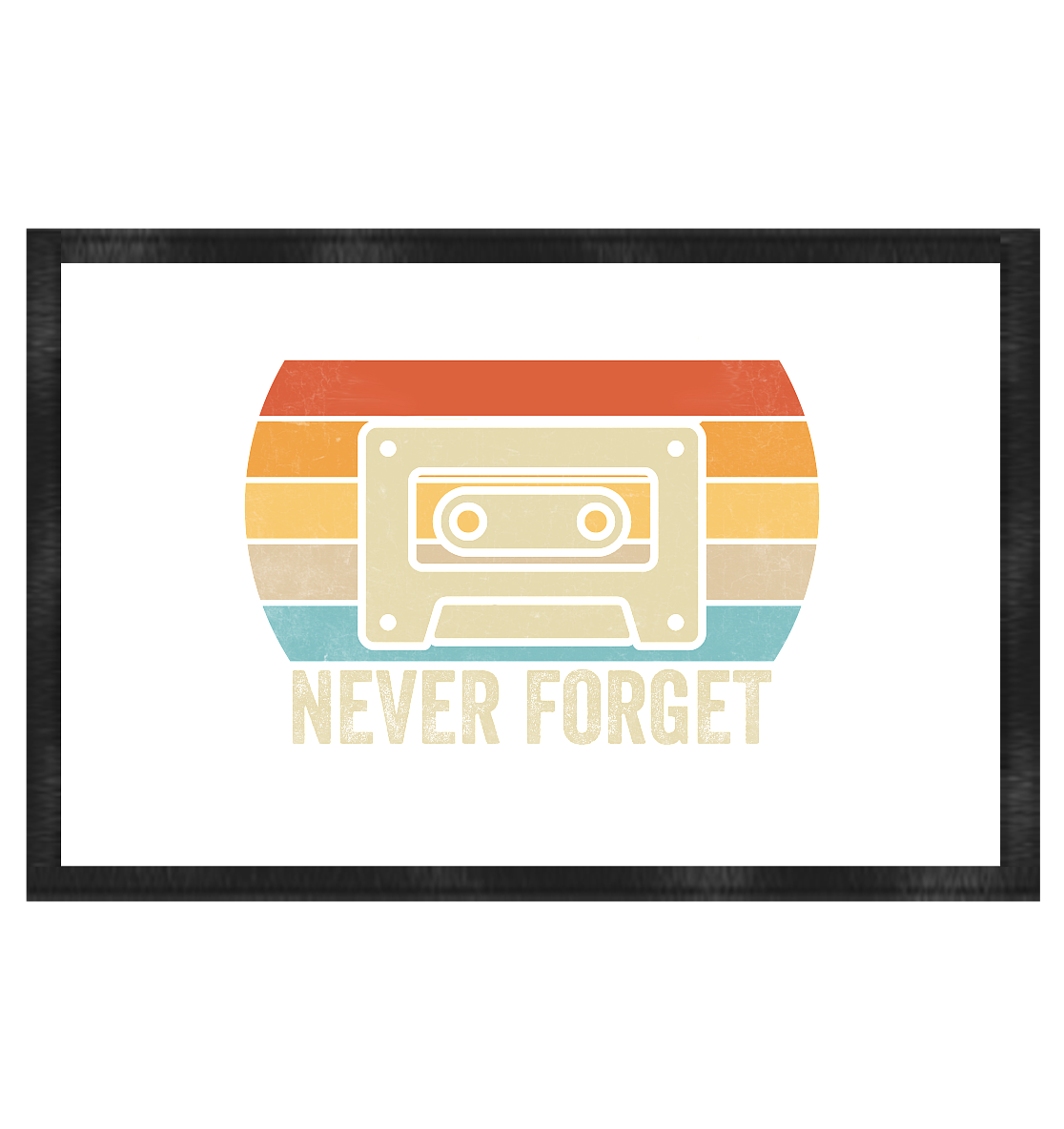 Never Forget Kassette 80's - Fußmatte 60x40cm