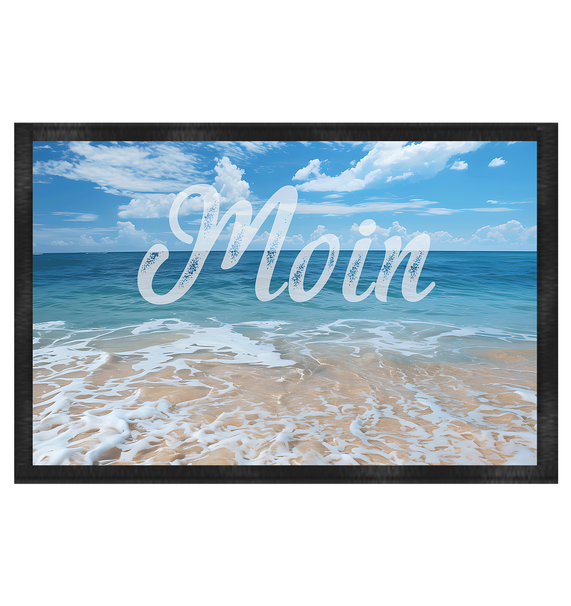 Moin Küste mit Strand - Personalisieren - Fußmatte 60x40cm