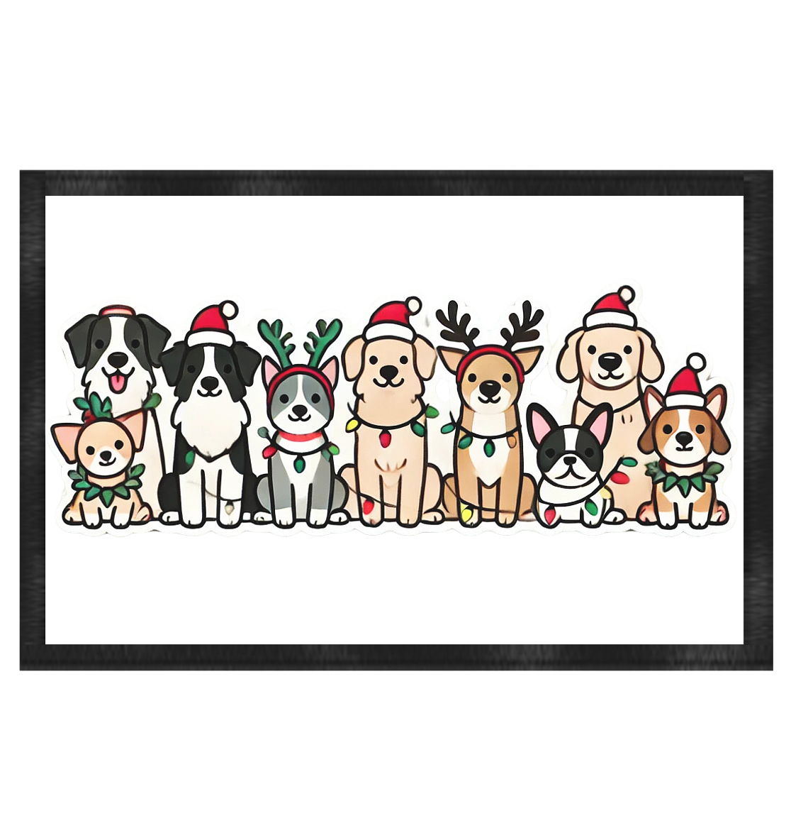 Weihnachten, Christmas Hunde - Fußmatte 60x40cm