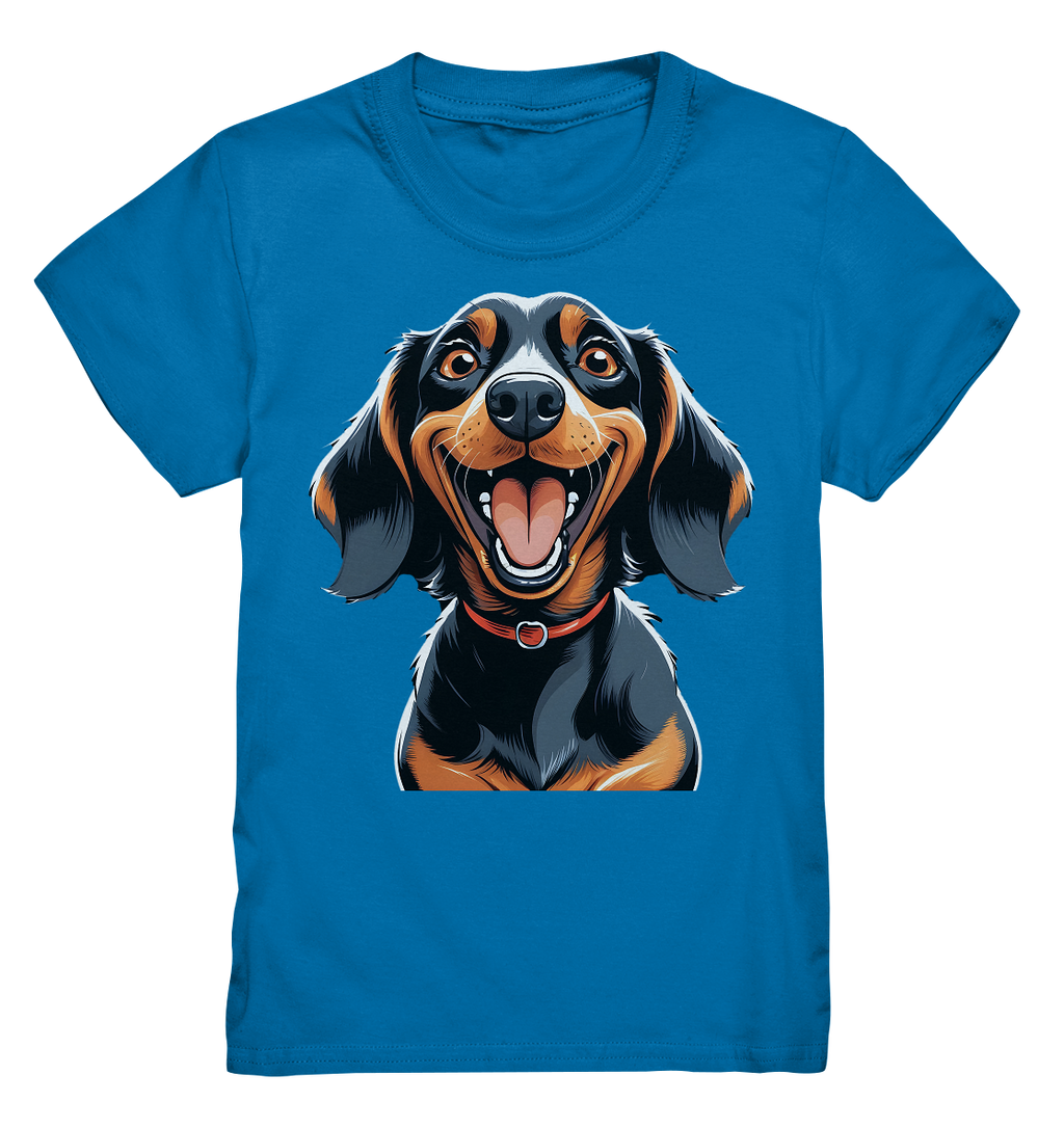 Happy Dackel Cartoon - Kids Premium Shirt